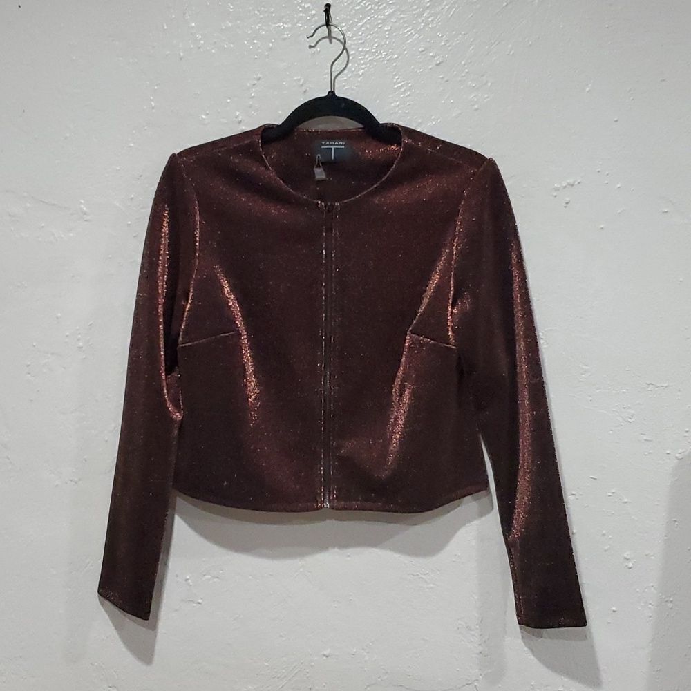T Tahari Copper Jacket Size S